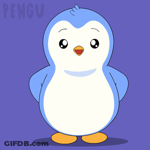 Blue White Penguin Hands In Pockets Pengu GIF