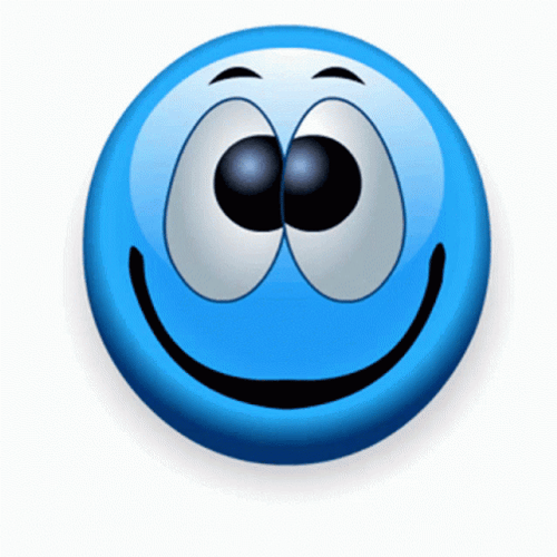 Blue Winky Face Smiling GIF