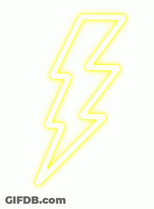 Blue Yellow Lightning Increasing Lights GIF