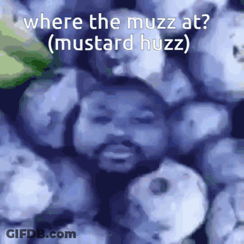 Blueberries With Man Face GIF