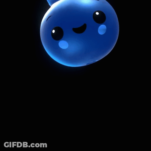 Blueberry With Smiley Face GIF