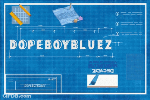 Blueprint For Dopeboybluez With Ruler And Pencil GIF