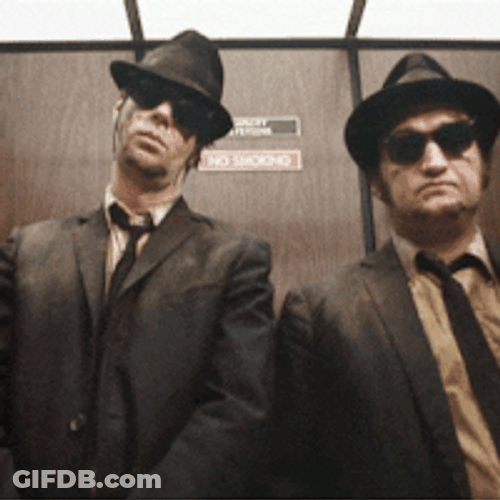 Blues Brothers Elevator Face Swap GIF