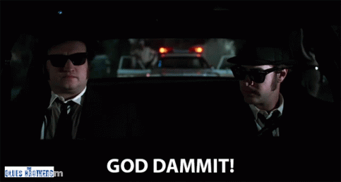 Blues Brothers Poster Two Men In Suits And Hats GIF