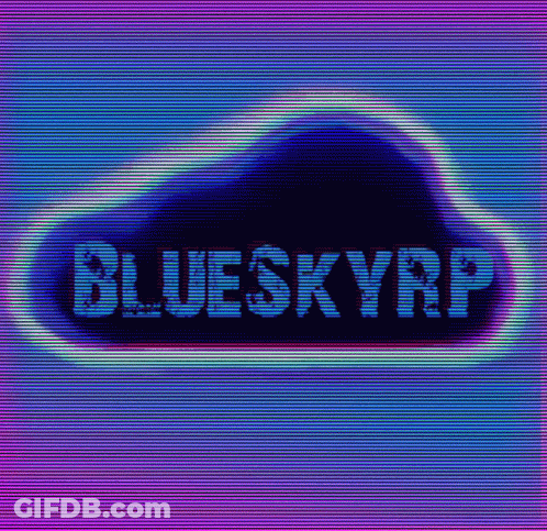Blueskyrp On Purple And Blue Background GIF