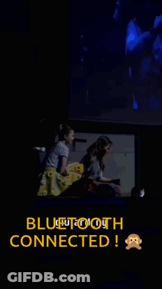 Bluetooth Connected Screen With Monkey GIF
