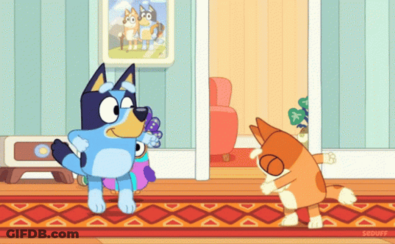 Bluey And Bingo Dancing GIF