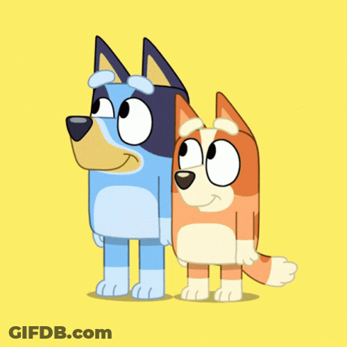 Bluey And Bingo Hi GIF