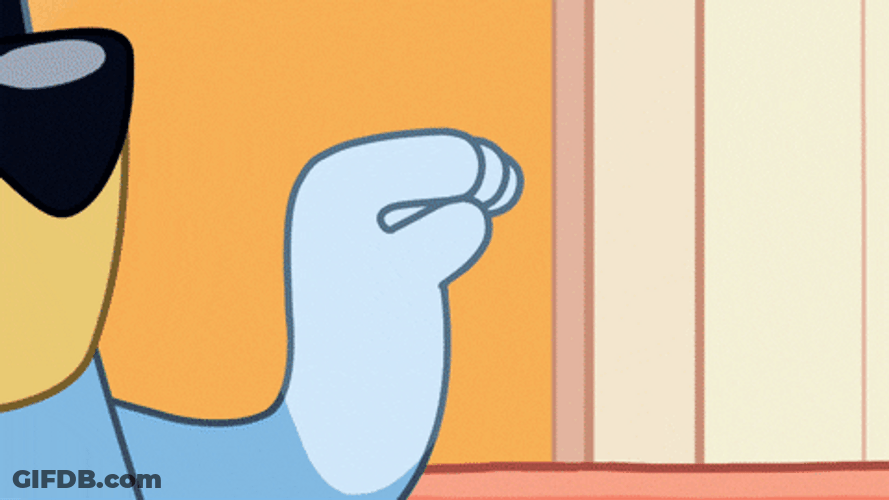 Bluey Jumping On Couch GIF
