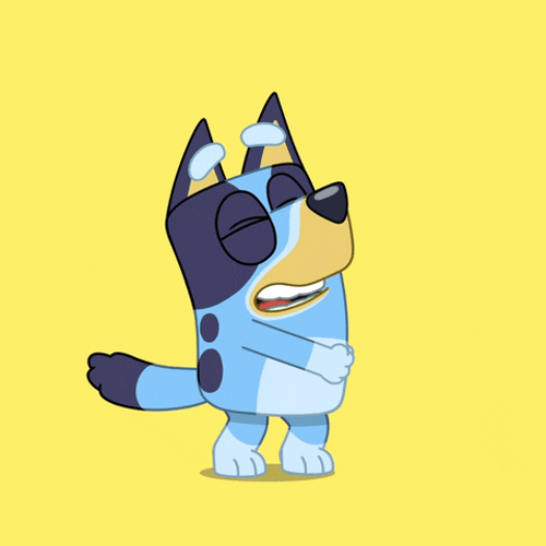 Bluey Punching Air GIF