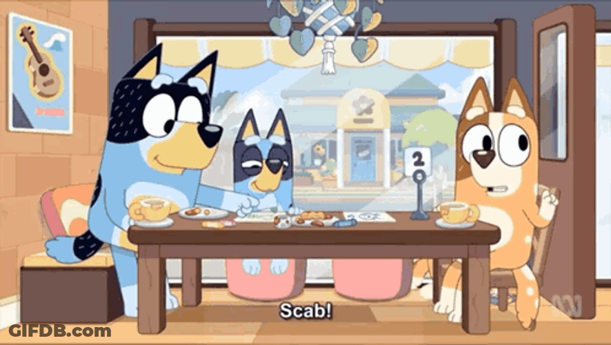 Bluey Where's My Chip Scab GIF