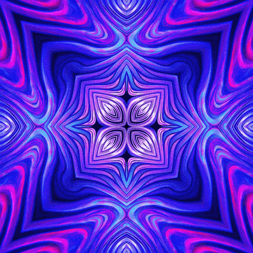 Bluish Purple Irregular Kaleidoscope GIF