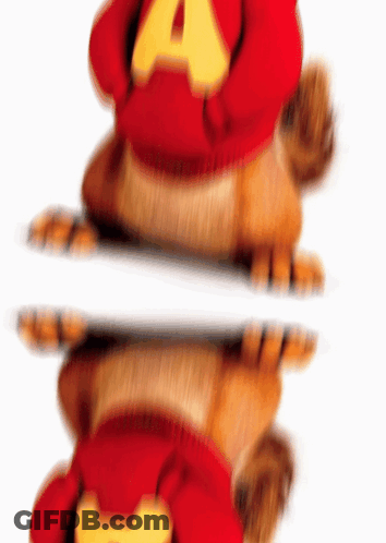 Blurred Alvin And The Chipmunks With Letter A On Back GIF