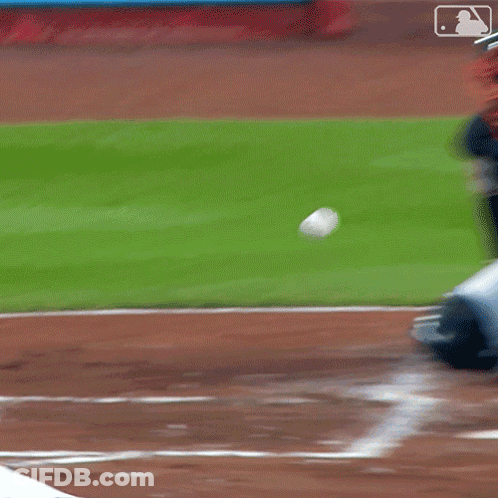 Blurred Baseball Game With MLB Logo GIF