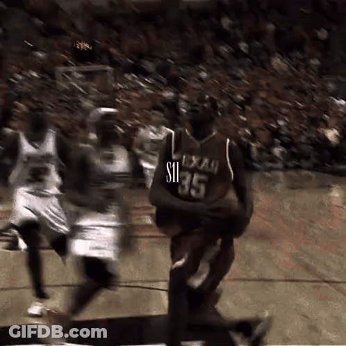 Blurred Basketball Game Number 35 Jersey GIF