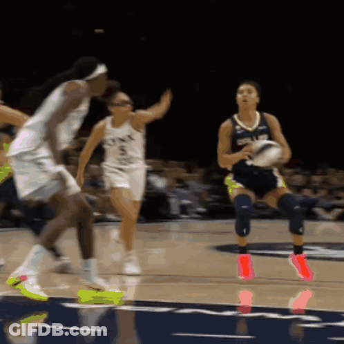 Blurred Basketball Game Number 5 Jersey GIF