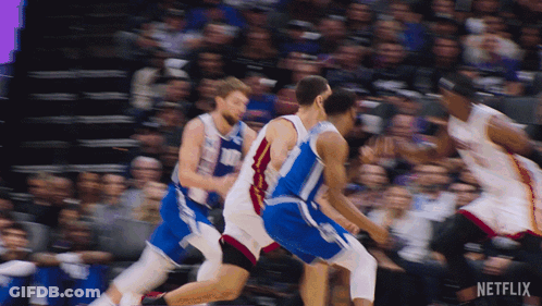 Blurred Basketball Game With Netflix Logo GIF