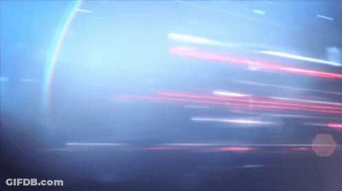 Blurred Blue Background With Red Lights GIF