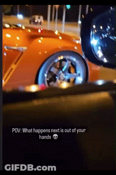 Blurred Car Saying What Happens Next Is Out Of Your Hands GIF