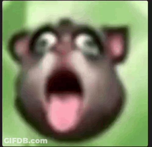 Blurred Cartoon Cat With Tongue Out GIF