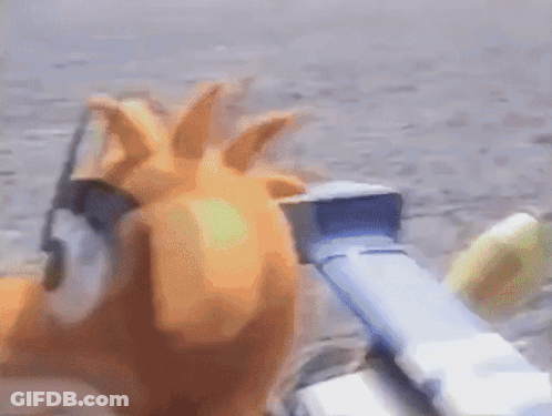 Blurred Cartoon Character With Sword GIF