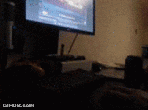 Blurred Computer Monitor With Lines GIF