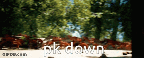 Blurred Crabs Saying PK Down GIF