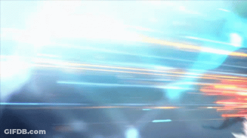 Blurred Face With Blue And Orange Lights GIF