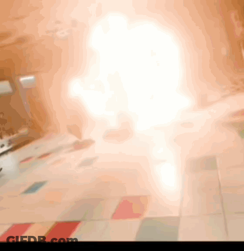 Blurred Face With Light Coming Out GIF