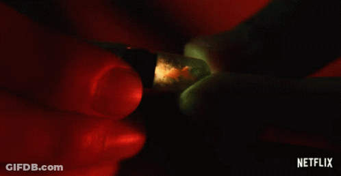 Blurred Fire With Netflix Logo GIF
