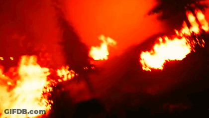 Blurred Fire With Red Sky GIF