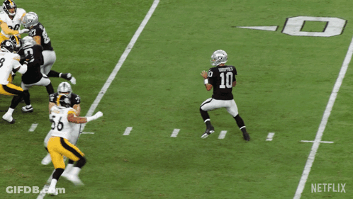 Blurred Football Field With Number 02 GIF