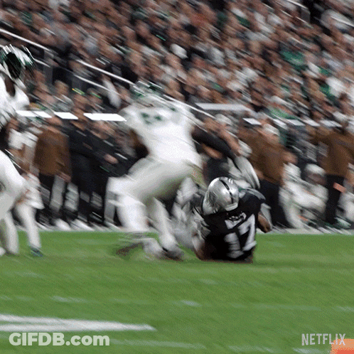 Blurred Football Game With Netflix Logo GIF