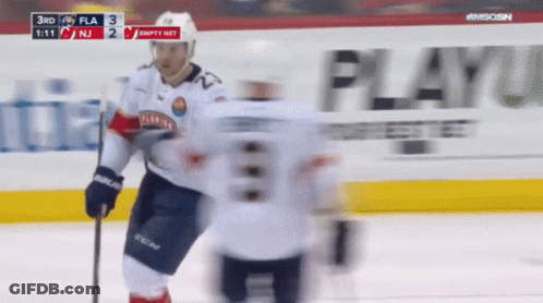 Blurred Hockey Game Florida Panthers Vs New Jersey Islanders GIF