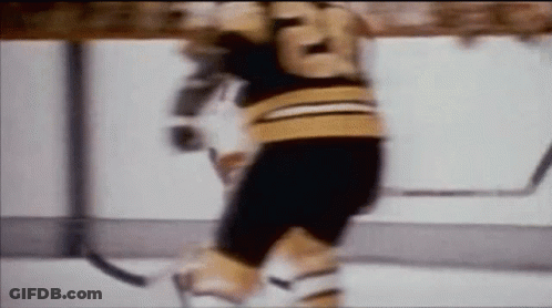 Blurred Hockey Player Number 5 Jersey GIF