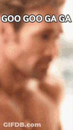 Blurred Image Of Man With Words Goo Goo Ga Ga GIF