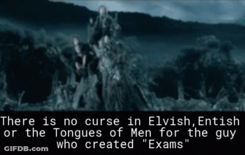 Blurred Image Saying Exams GIF