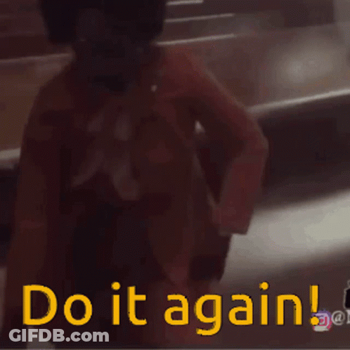 Blurred Image Yellow Letters Do It Again GIF