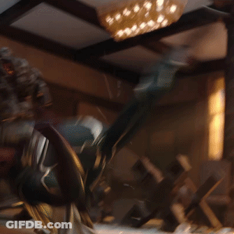 Blurred Legs With Chandelier Background GIF
