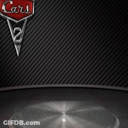 Blurred Lightning McQueen With Cars 2 Logo GIF