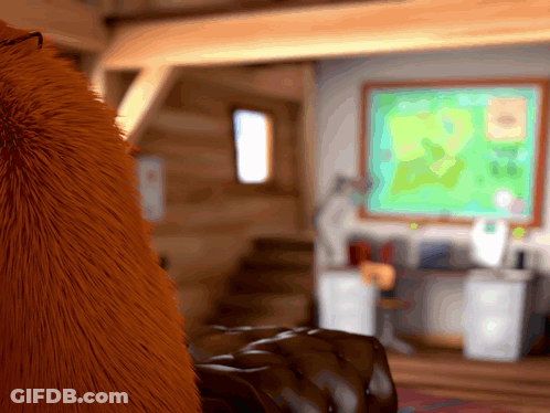Blurred Living Room With Green Wall GIF
