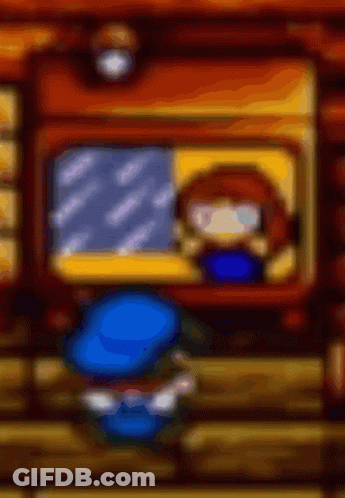 Blurred Man In Blue Hat GIF