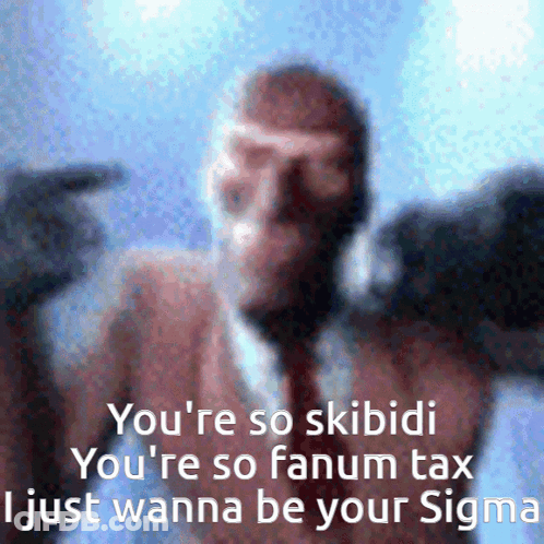 Blurred Man In Suit And Tie Saying You're So Skibidi GIF