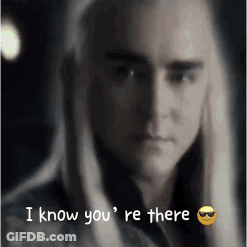 Blurred Man Saying I Know You're There GIF