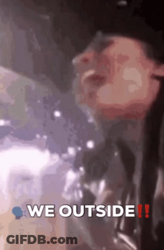 Blurred Man Saying We Outside GIF