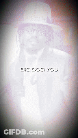 Blurred Man With Big Dog You GIF