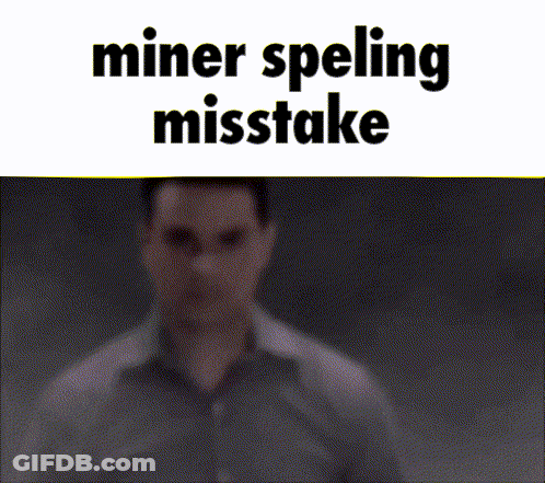Blurred Man With Miner Spelling Mistake GIF