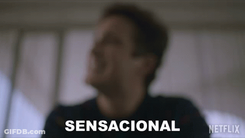 Blurred Man With Sensacional Text GIF