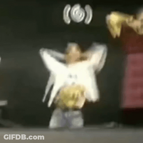 Blurred Person Dancing With Star On Back GIF
