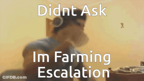Blurred Person Didnt Ask Im Farming Escalation GIF